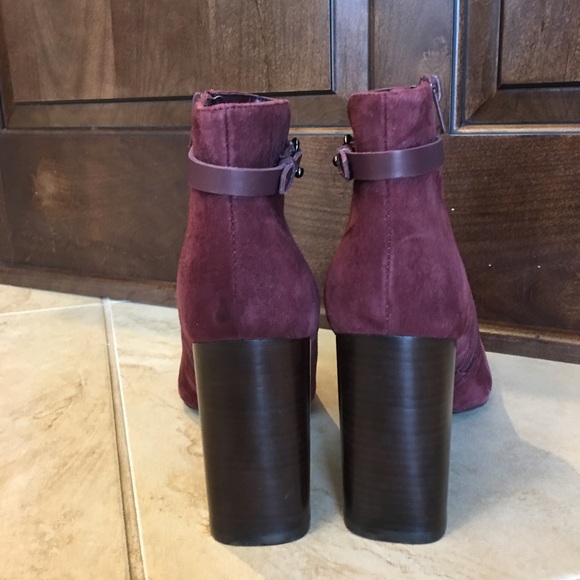 Autograph Suede Wine Booties - Picture 3 of 5